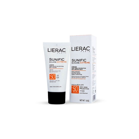 کرم ضد آفتاب و ضد لک لیراک سری سانی فیک بی رنگ +SPF 50 با حجم 50 میلی لیتر