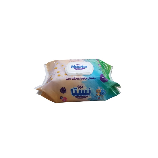 دستمال مرطوب نستا بیبی مدل TR6554 بسته 120 عددی