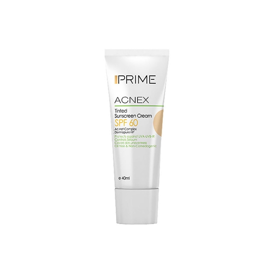 کرم ضد آفتاب رنگی پریم مدل Acnex Tinted SPF60 بژ روشن