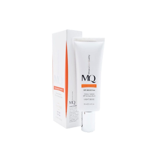 کرم ضد آفتاب فاقد چربی ام کیو SPF50 بژ روشن SPF50 بژ روشن