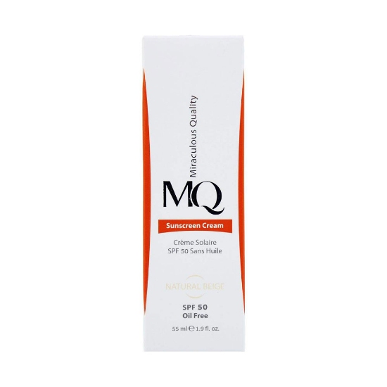 کرم ضد آفتاب رنگی ام کیو مدل NATURAL BEIGE با SPF50 حجم 55 میلی لیتر
