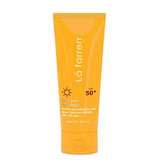 کرم ضد آفتاب ضد لک لافارر مخصوص پوست چرب بی رنگ SPF50