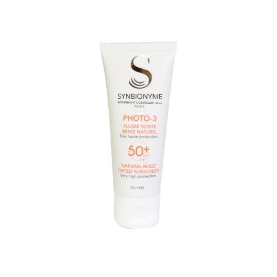 ضد آفتاب فاقد چربی فتو 3 سین بیونیم +SPF50 رنگ بژ طبیعی حجم 40 میلی لیتر