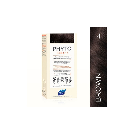 کیت رنگ مو فيتو مدل PHYTO COLOR شماره 4