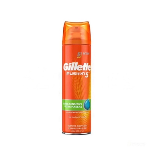 ژل اصلاح ژیلت سری Fusion5 مدل Ultra Sensitive حجم 200 میلی لیتر
