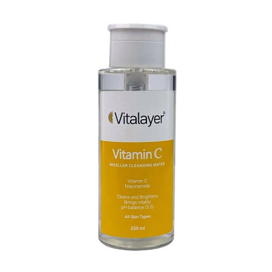 میسلار واتر انواع پوست Vitamin C ویتالیر حجم 250 میلی لیتر