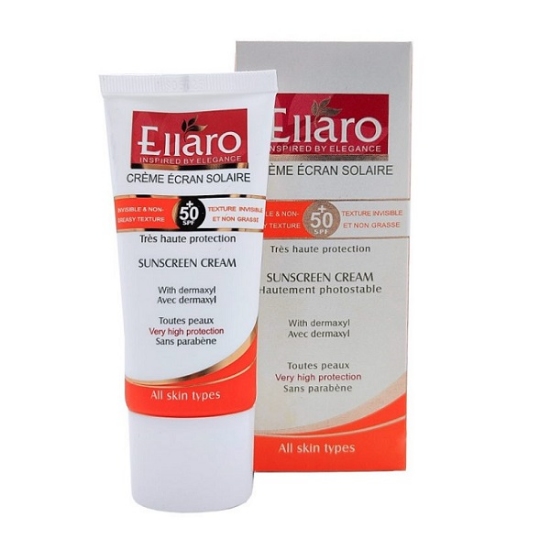کرم ضد آفتاب الارو بی رنگ +SPF 50 انواع پوست حجم ۵۰ میلی‎ لیتر