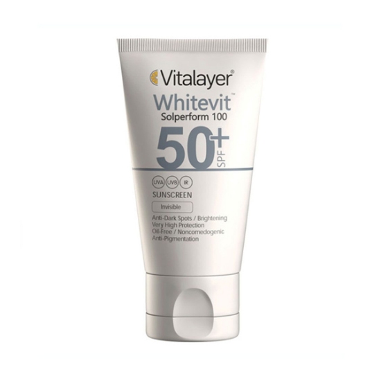 کرم ضد آفتاب بی رنگ ویتالیر حاوی Vitamin C حجم 40 میلی لیتر