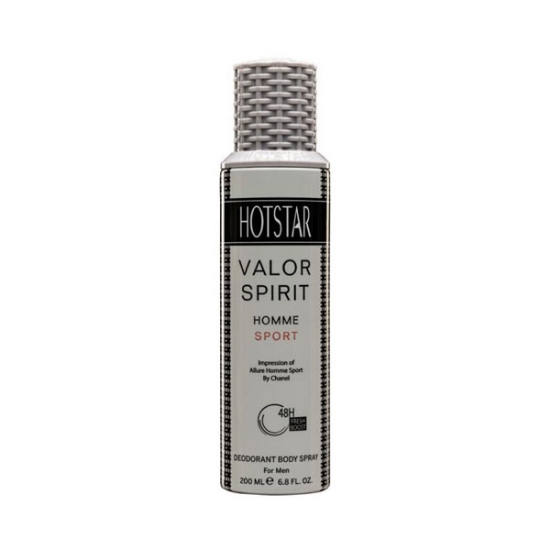 اسپری مردانه هات استار مدل آلور هوم اسپرت (Valor Spirit)