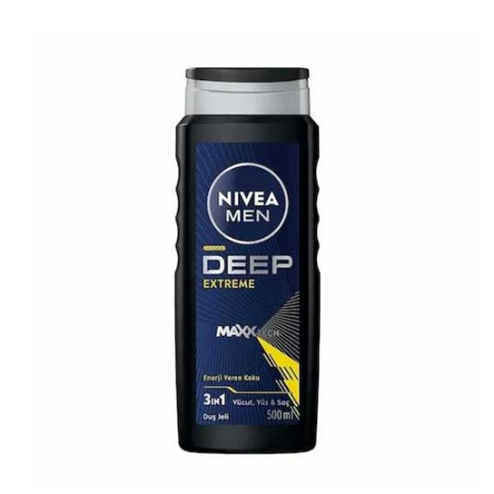 شامپو مو و بدن مردانه نیوآ مدل Deep extreme حجم 500 میلی لیتر 