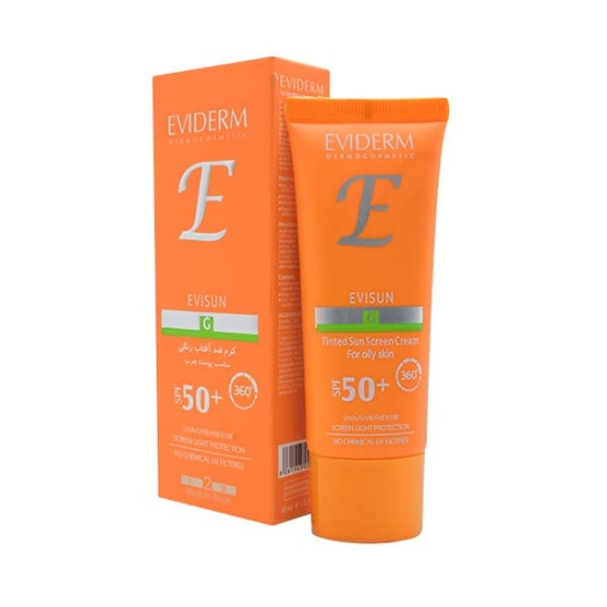 ضد آفتاب spf50  بژ روشن مناسب پوست چرب اویدرم اویسان حجم  40 میلی لیتر