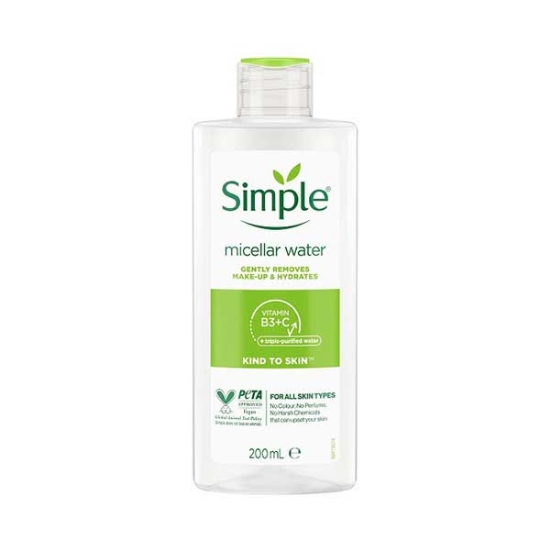  میسلار واتر سیمپل Simple مناسب انواع پوست حجم 200 میلی لیتر
