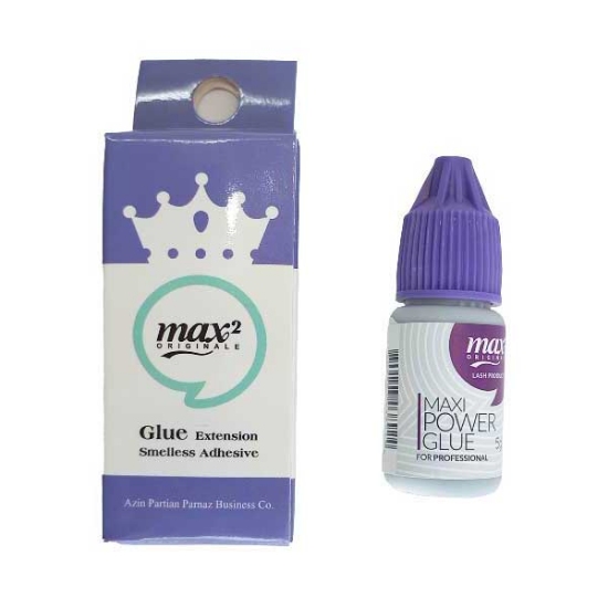 چسب کاشت مژه MAX2 مدل MAXI POWER GLUE FOR PROFESSIONAL حجم 5 میلی لیتر