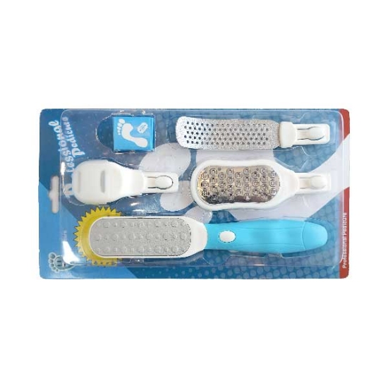 ست رنده و سوهان پا DX nail دی ایکس نیل 4 تکه + تیغ یدک