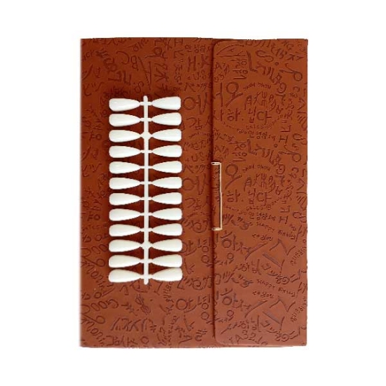 آلبوم لاک ژل کتابی قهوه ای (به همراه ناخن) 120 عددی