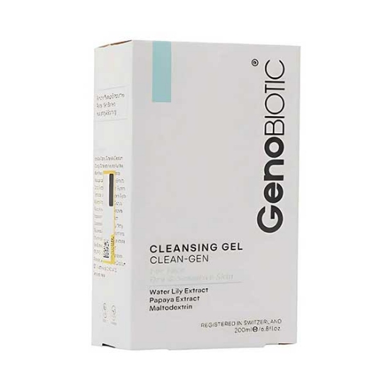 ژل شست و شوی صورت GENO BIOTIC ژنوبایوتیک مناسب پوست خشک و حساس حجم 200 میلی لیتر
