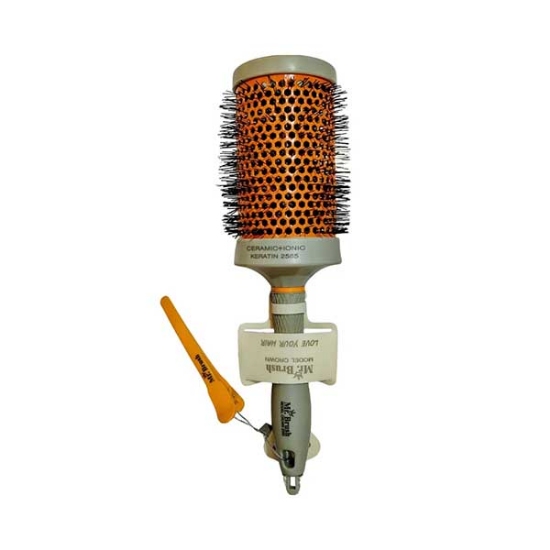  برس مو گرد براشینگ مستر براش Mr.Brush مدل کراتین 65 به همراه گیره مو 