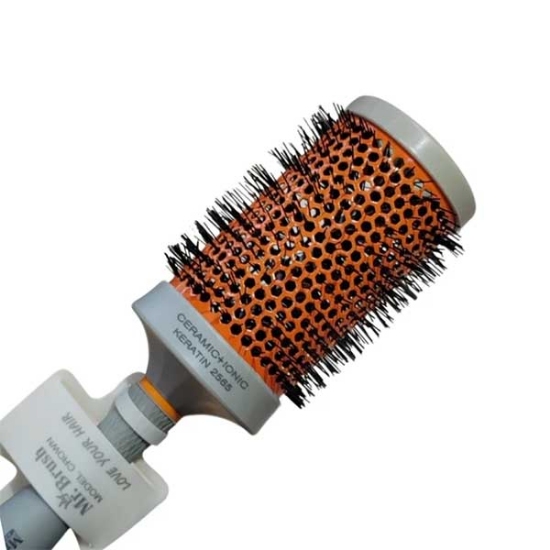  برس مو گرد براشینگ مستر براش Mr.Brush مدل کراتین 65 به همراه گیره مو 