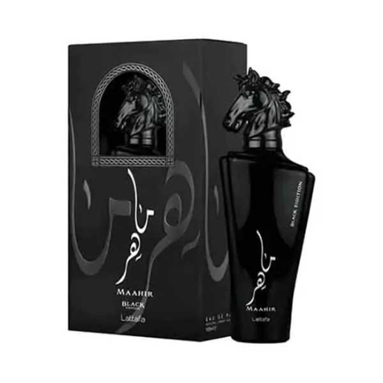 ادوپرفیوم مردانه لطافه مدل ماهر بلک Maahir Black حجم 100 میلی لیتر
