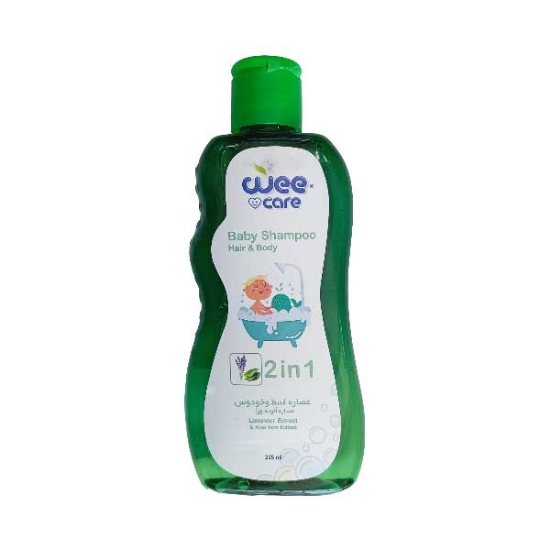 شامپو بچه وی کر wee care مناسب سر و بدن حاوی عصاره اسطوخودوس حجم 225 میلی لیتر