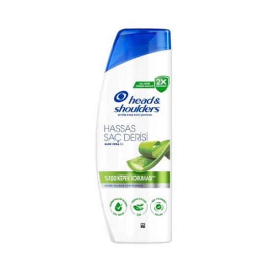 شامپو هد اند شولدر HEAD & SHOULDERS مناسب کف سر حساس حاوی عصاره آلوئه ورا حجم 330 میلی لیتر