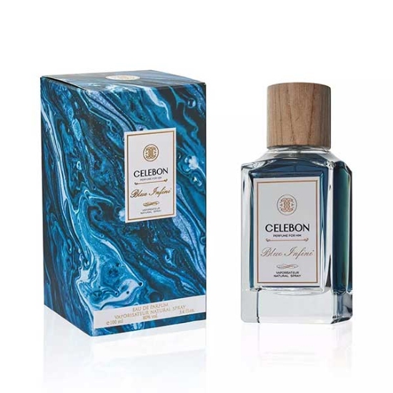ادوپرفیوم مردانه سلبون CELEBON مدل BLUE INFINI حجم 100 میلی لیتر