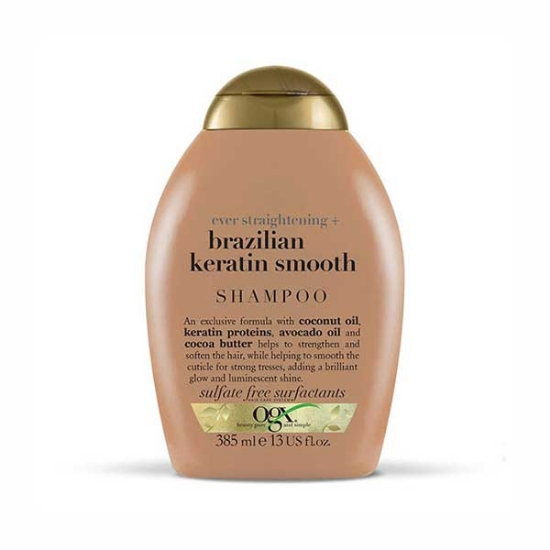 شامپو مو او جی ایکس ogx مدل  کراتین برزیلی Brazilian Keratin حجم 385 میلی لیتر