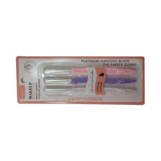 تيغ ابرو سر استيل ميکاپ MAKEUP بسته 3 عددی