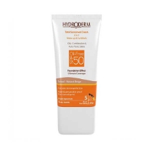 ضد آفتاب فاقد چربی بژ طبیعی SPF50 هیدرودرم  حجم 40 میلی لیتر