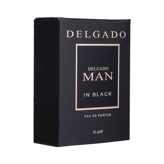 ادکلن مردانه دلگادو مدل MAN IN BLACK با رایحه Bvlgari Man In Black حجم 25 میلی لیتر