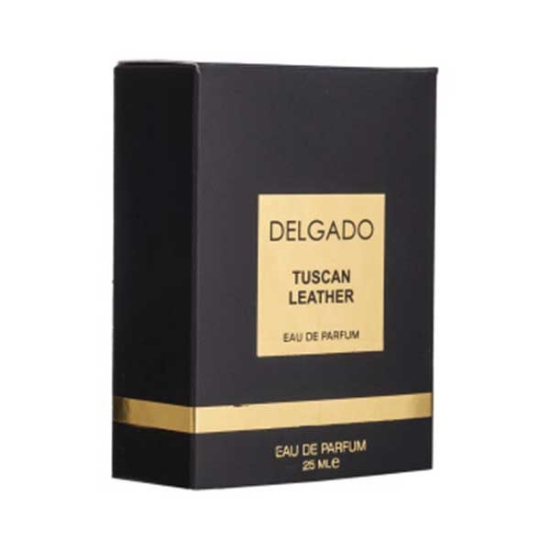 ادکلن مردانه دلگادو مدل Tuscan Leatherبا رایحه Tom ford Tuscan Leather حجم 25 میلی لیتر