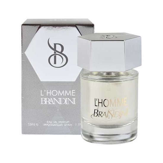 ادکلن مردانه brandini مدل LHOMME با رایحه YSL LHOMME حجم 33 میلی لیتر
