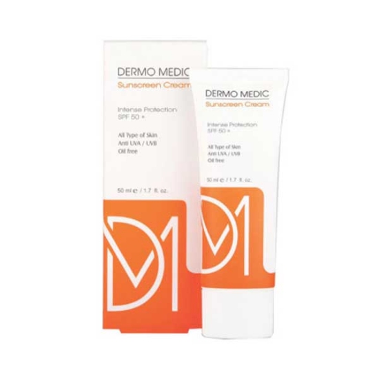 ضد آفتاب SPF50 بی رنگ درمو مدیک  حجم 50 میلی لیتر