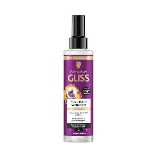 اسپری دو فاز مو شوارتسکف گلیس مدل فول هیر واندر Full Hair wonder حجم 200 میلی لیتر