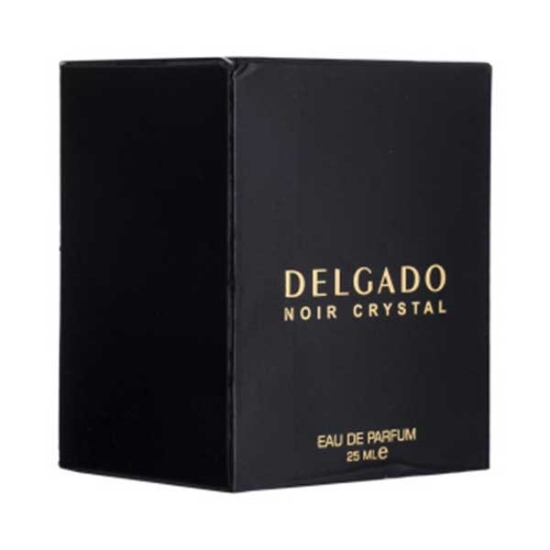 ادکلن زنانه دلگادو مدل Crystal Noir با رایحه Versace Crystal Noir حجم 25 میلی لیتر