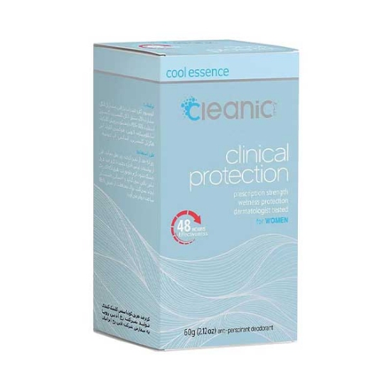 کرم ضد تعریق زنانه کلینیک cleanic مدل کول اسنس Cool Essence وزن 60 گرم