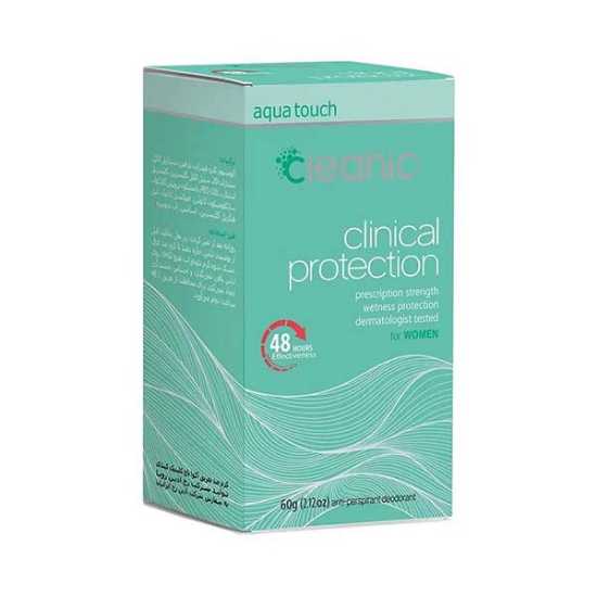 کرم ضد تعریق زنانه کلینیک cleanic مدل آکوا تاچ Aqua Touch وزن 60 گرم