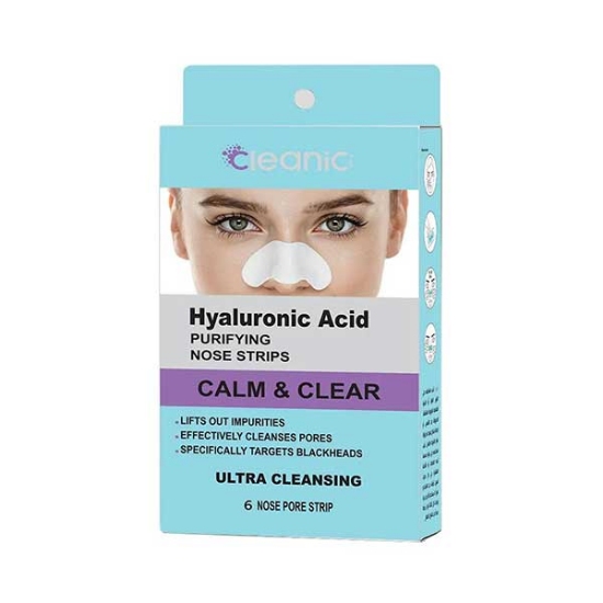 چسب بینی کلینیک cleanic مدل هیالورونیک اسید بسته 6 عددی